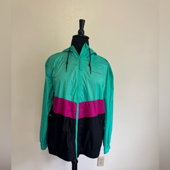 Columbia Jackets & Blazers - Columbia Women's Teal, Pink, and Black Jacket XXL NWOT